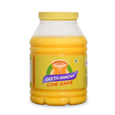 Organic Cow Desi Ghee By Geeta Swachh | Natural & Healthy Curd-Churned Desi Cow Ghee Good For Cooking, Frying | (5 Litre) 169.0 Ounce | Jar Pack